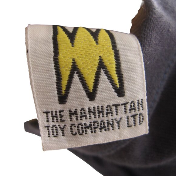 Vintage 1986 Manhattan Toy Plush Brown Bunny Rabbit w Overalls & Red Visor - Picture 6 of 7